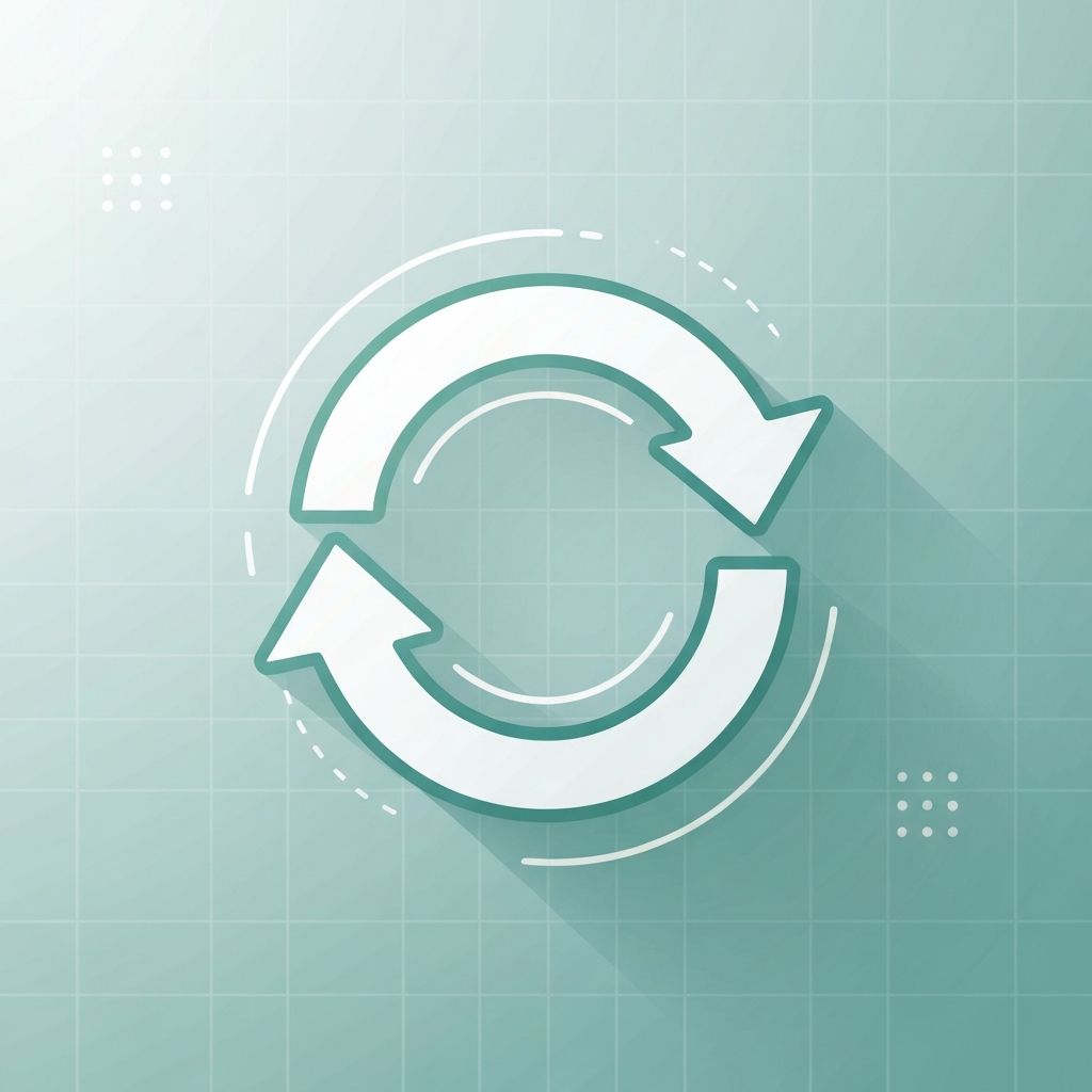 Circular sync arrows illustration representing continuous evidence-based updates